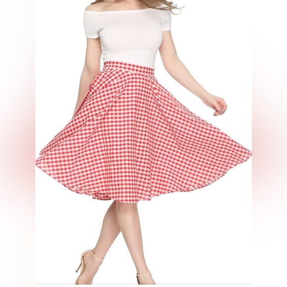 Maggie Tang 1950s Vintage Retro Polka Dots Swing Rockabilly Casual Party Skirt - Picture 4 of 13